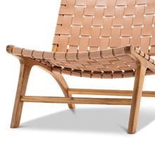 Casey Woven Cowhide Leather Lounge Chair